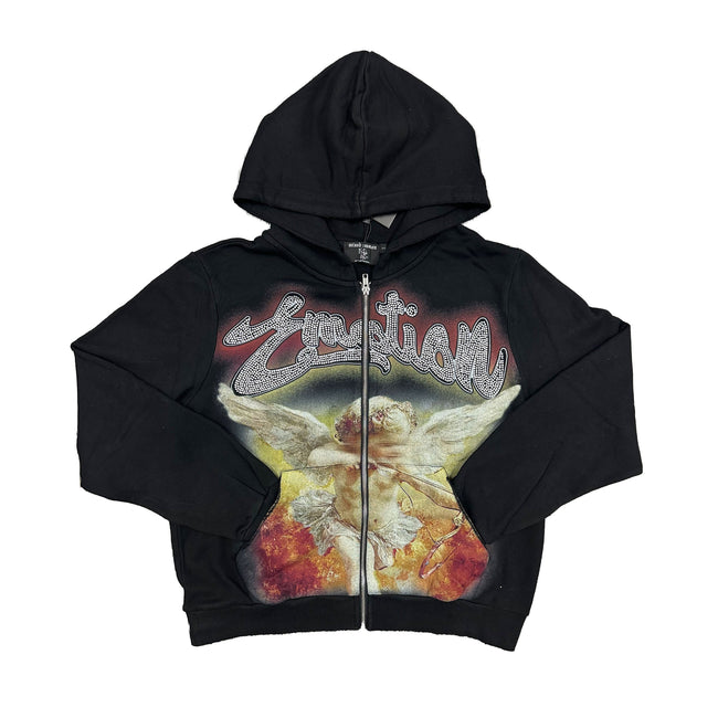 Black “Rhinestone” Hoodie Hover Image