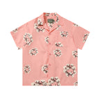 Denim Tears Pink All Over Floral Wreath Print Camp Collar Short