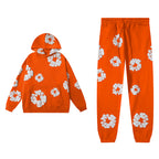 Denim Tears Orange Hoodie & Sweatpants Set