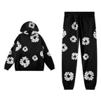 Denim Tears Black Hoodie & Sweatpants Set