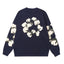 Denim Tears Navy Blue Crewneck Sweatshirt Floral Wreath