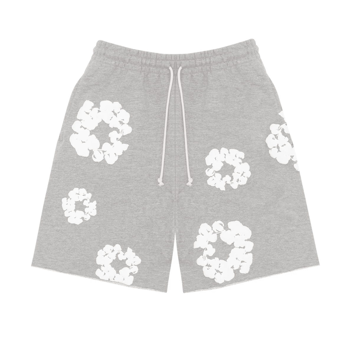 Denim Tears gray floral print mesh shorts
