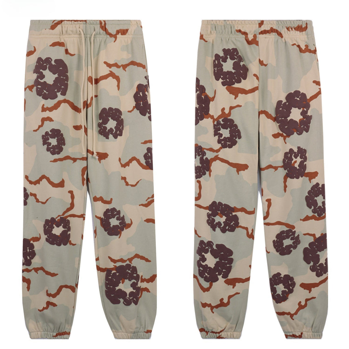 Denim Tears Vintage Desert Camo Dark Purple Floral Print Jogger Pants