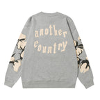 Denim Tears Grey Crewneck Sweatshirt Front Flower Wreath