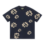 Denim Tears Navy Blue Oversized Khaki Flower Wreath TOP
