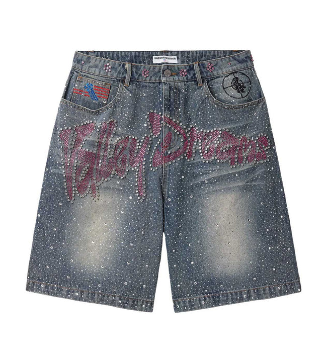 Vale Forever Iced Out Jorts Blue Hover Image