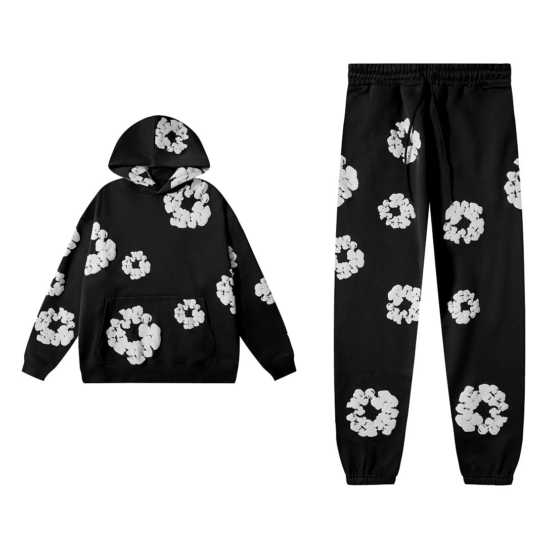 Denim Tears Black Hoodie & Sweatpants Set