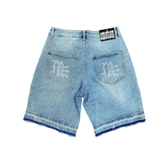 ‘ME’ Rhinestone Denim Shorts Main Image